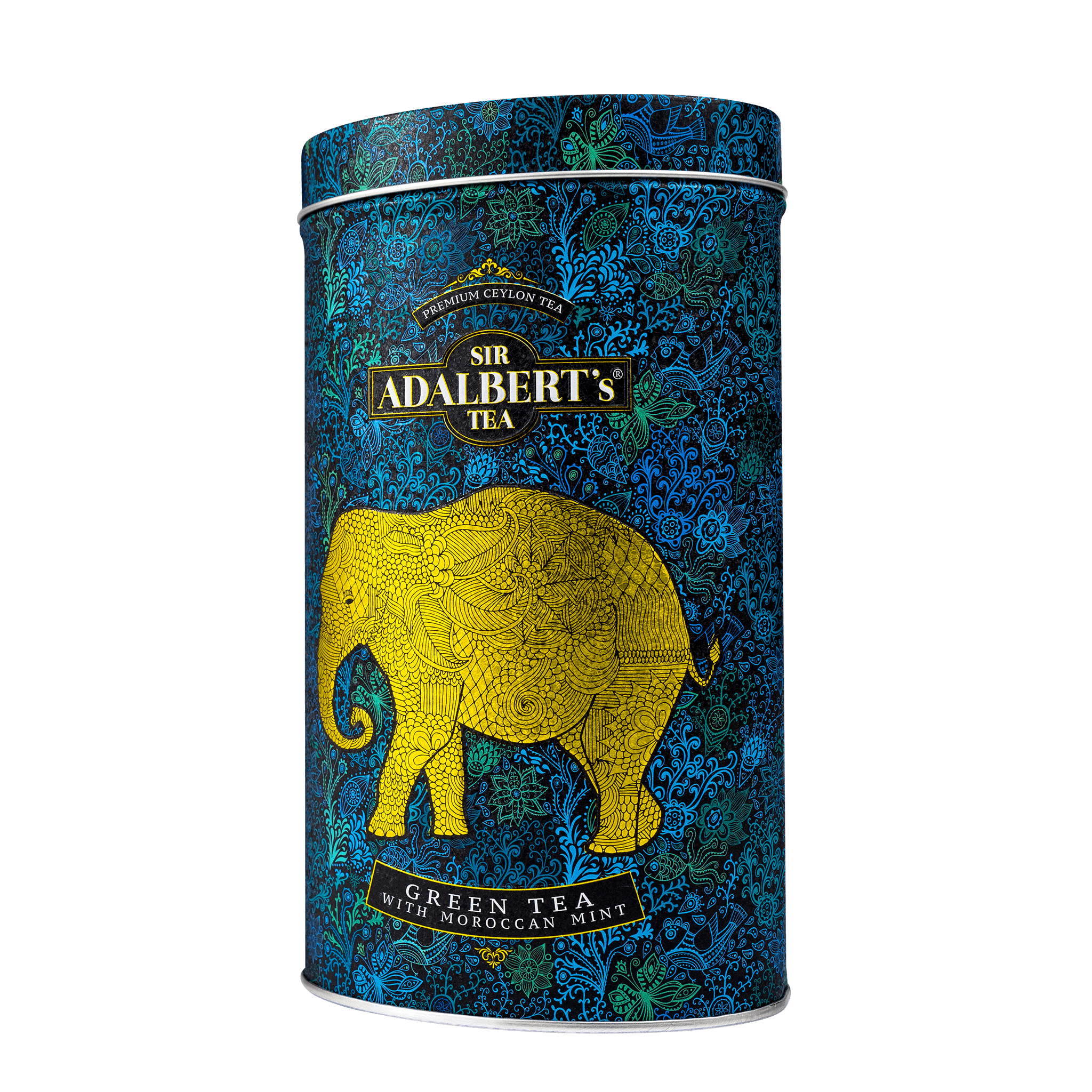 Adalbert's Tea GREEN TEA WITH MOROCCAN MINT - liściasta 110g w puszce - Sir Adalbert's Tea