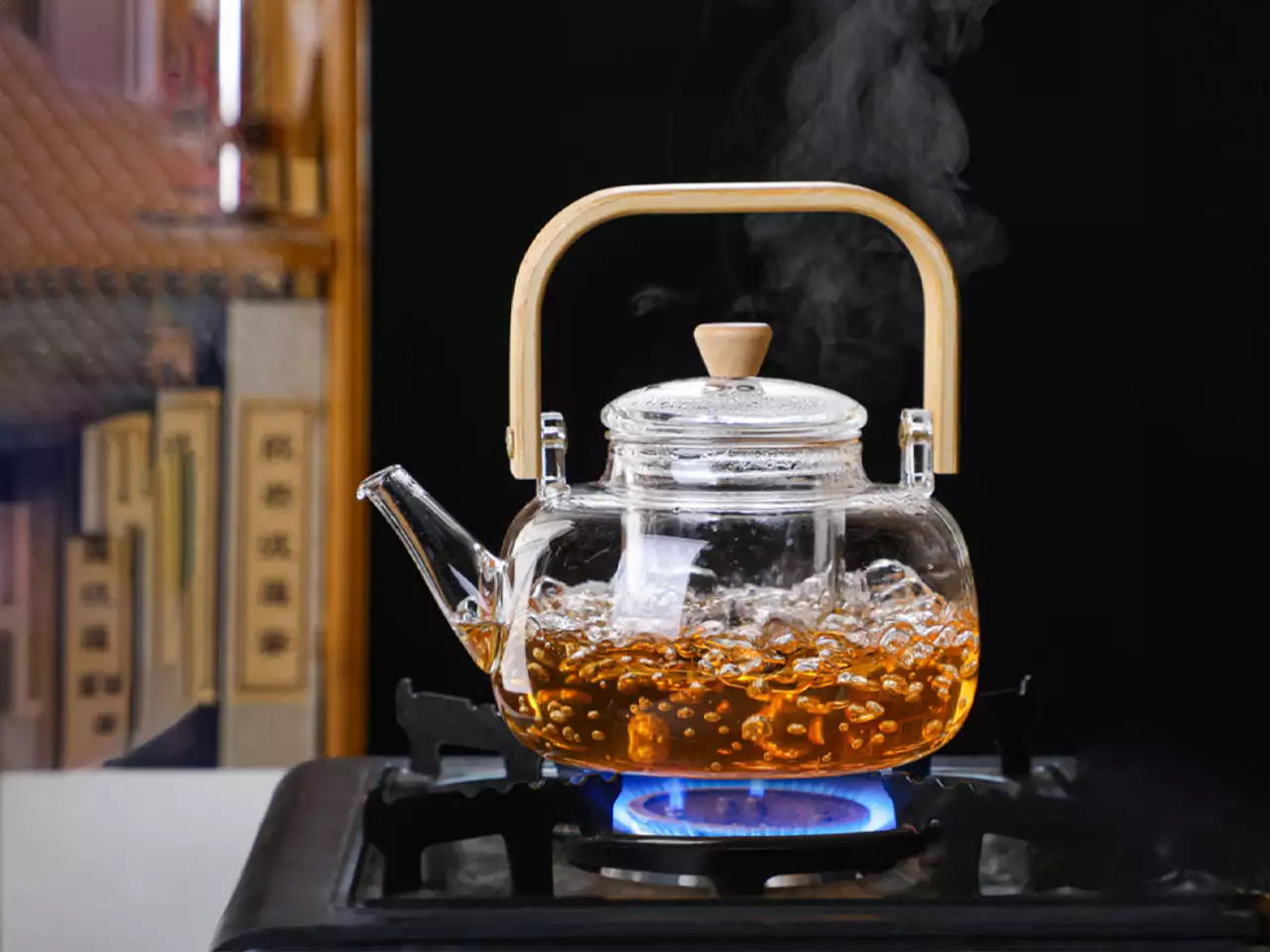 Glass kettle with infuser (900 ml)