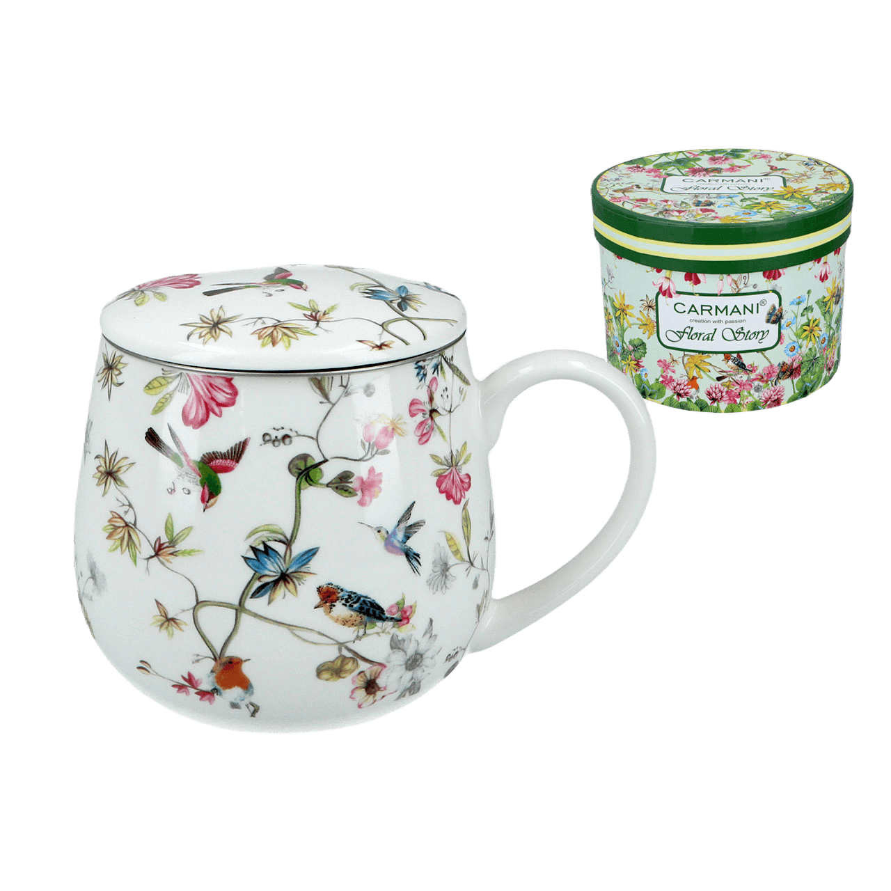 Kubek z sitkiem i przykrywką CARMANI (703-4430) - Sir Adalbert's Tea