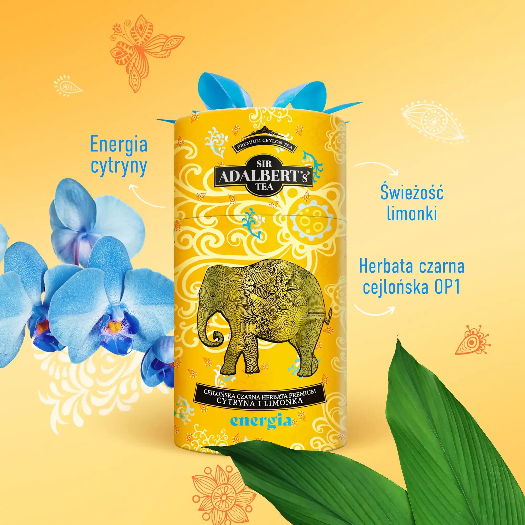Adalbert's Tea Cytryna i Limonka ENERGIA - liściasta 80g - Sir Adalbert's Tea
