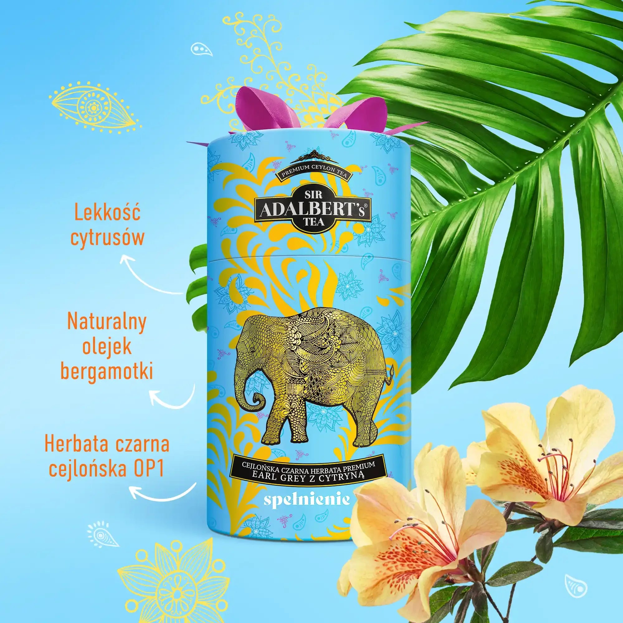 Adalbert's Tea Earl Grey z Cytryną SPEŁNIENIE - liściasta 80g - Sir Adalbert's Tea