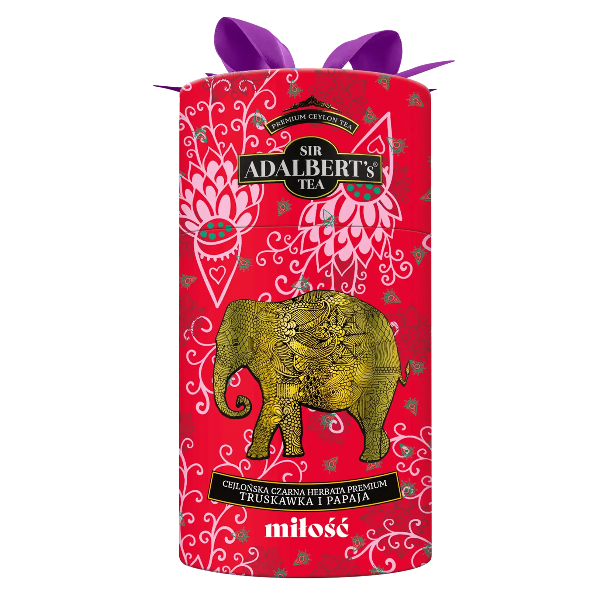 Adalbert's Tea Truskawka i Papaja MIŁOŚĆ - liściasta 80g - Sir Adalbert's Tea