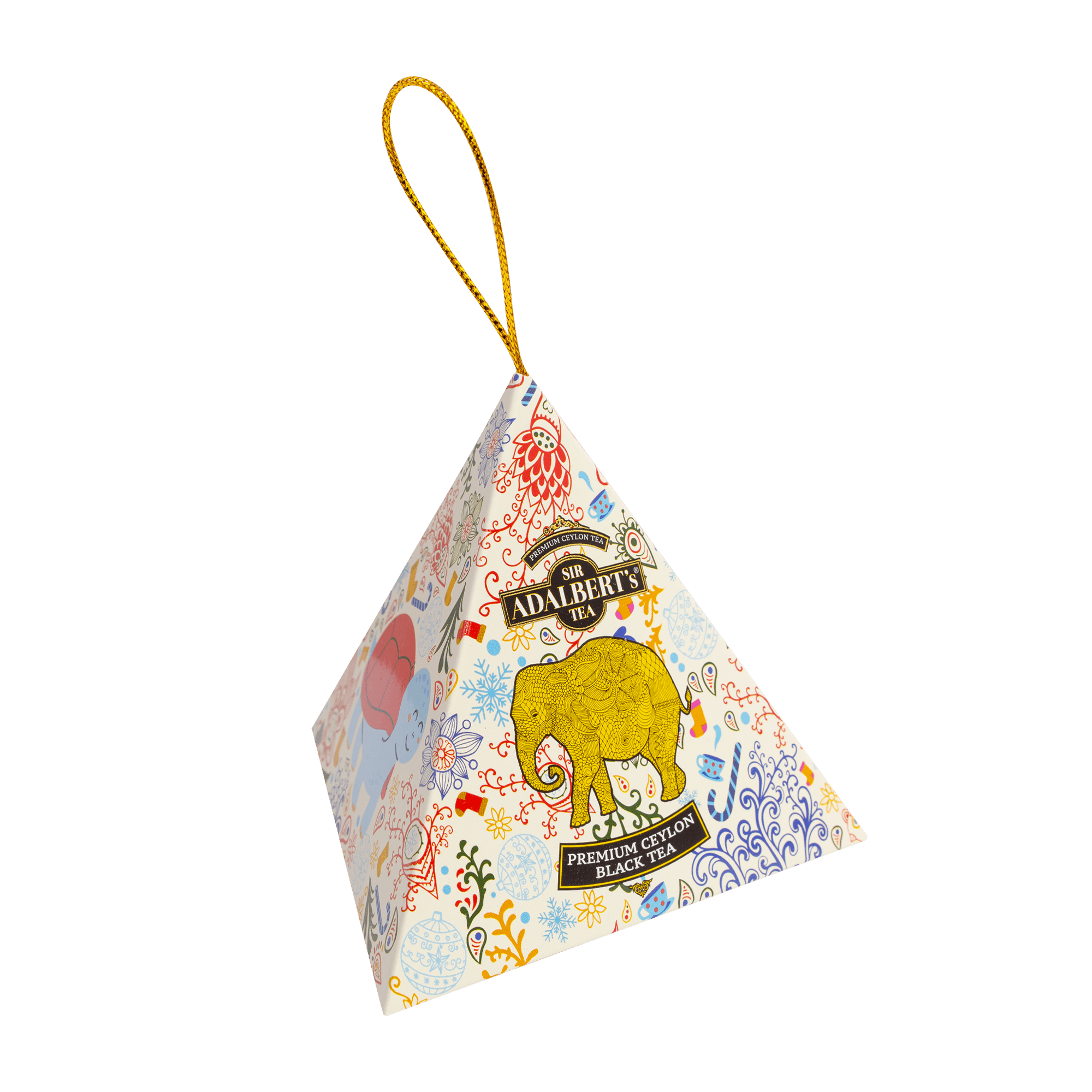 Bombka Choinkowa Trójkątna Biała - liściasta 25g - Sir Adalbert's Tea