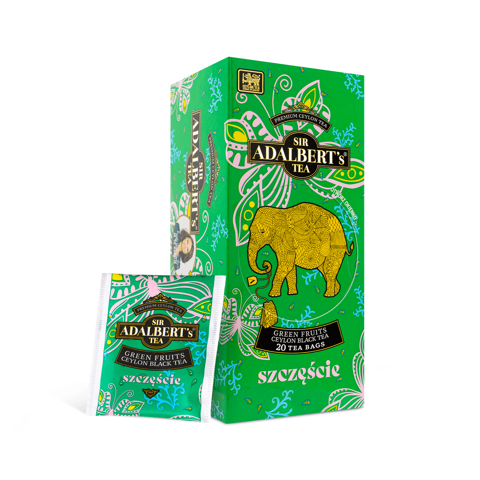 Adalbert's Tea Green Fruits SZCZĘŚCIE - saszetki 40g - Sir Adalbert's Tea