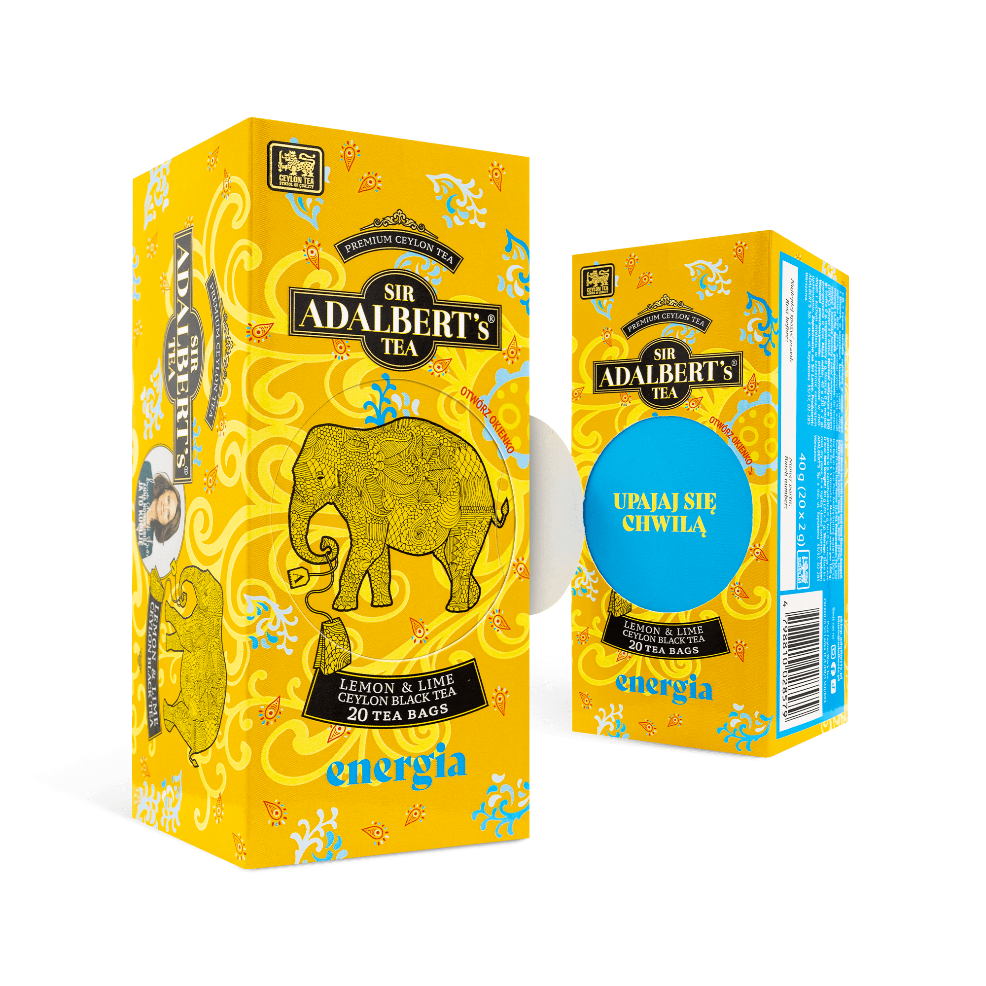 Adalbert's Tea Lemon & Lime ENERGIA - saszetki 40g - Sir Adalbert's Tea