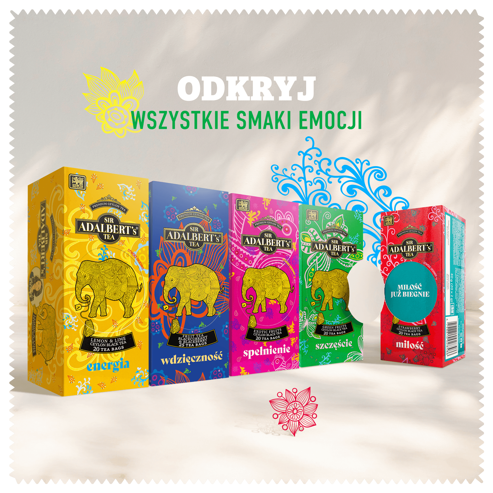 Adalbert's Tea Lemon & Lime ENERGIA - saszetki 40g - Sir Adalbert's Tea