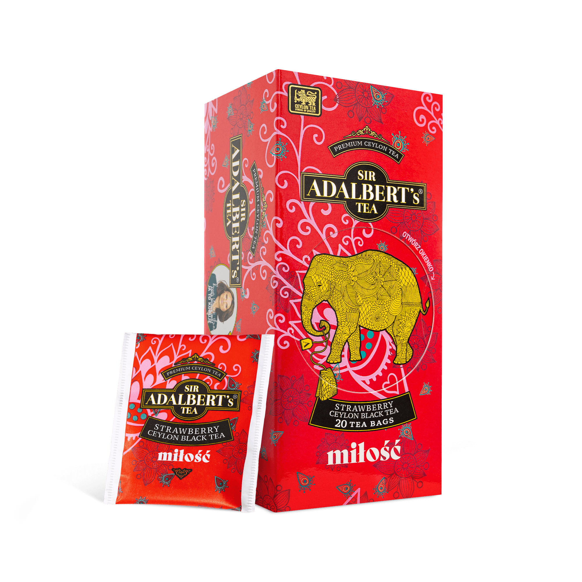Adalbert's Tea Strawberry MIŁOŚĆ - saszetki 40g - Sir Adalbert's Tea