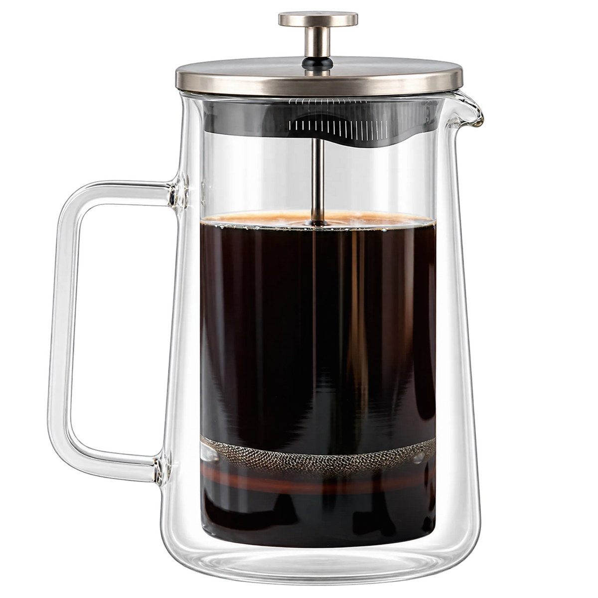 Szklany zaparzacz ze srebrną pokrywą Vialli Design Diva, 1000 ml - zdjęcie 3