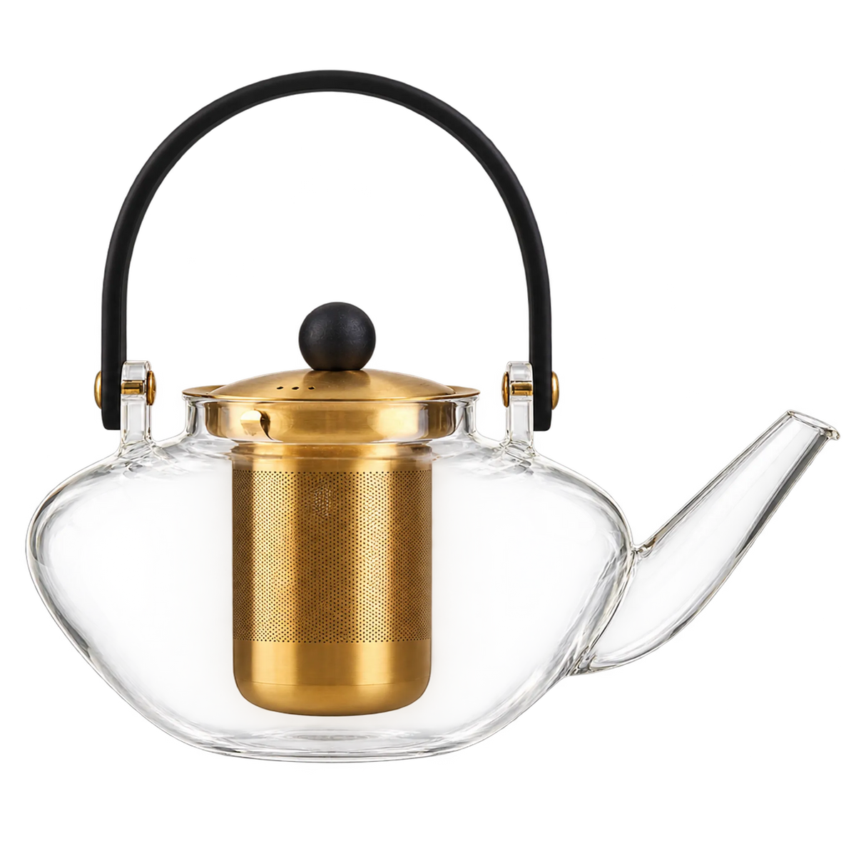 Dzbanek do herbaty z zaparzaczem w stylu japońskim Vialli Design EVA Złoty, 800 ml - zdjęcie 2