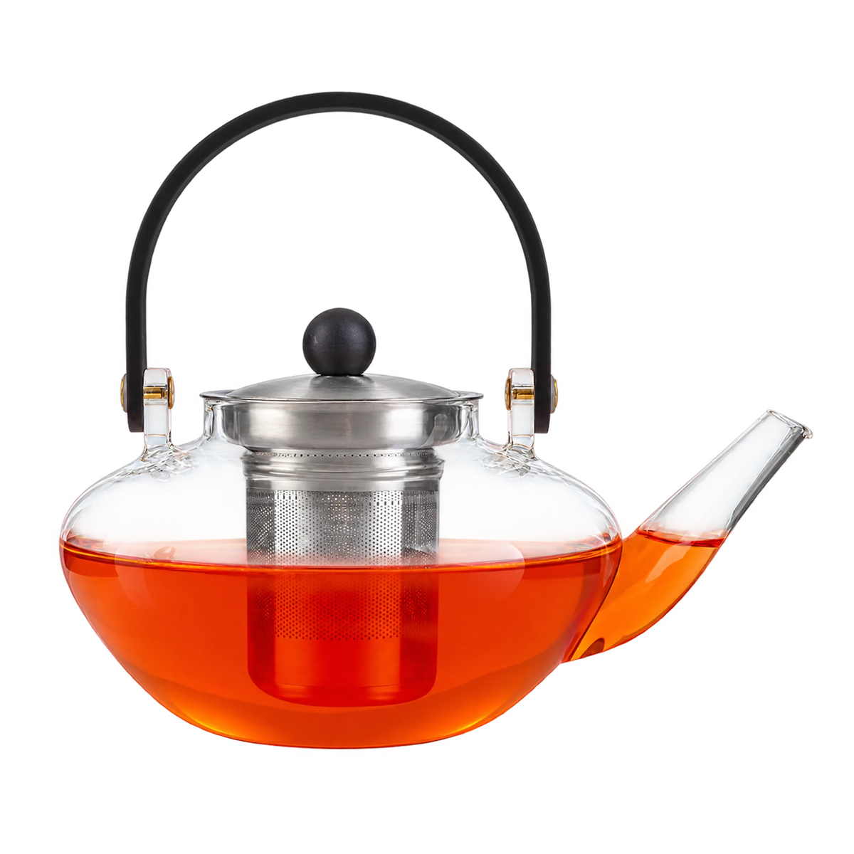 Dzbanek do herbaty z zaparzaczem w stylu japońskim Vialli Design EVA Srebrny, 800 ml - zdjęcie 2