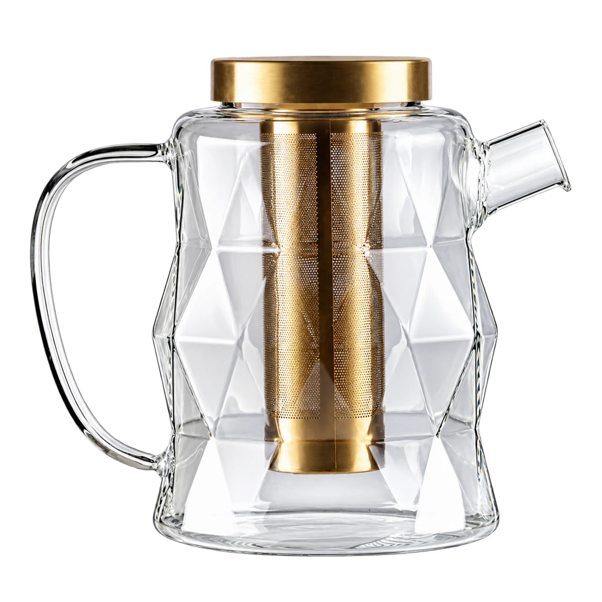 Dzbanek do herbaty z zaparzaczem Vialli Design GEO GOLD, 1300 ml