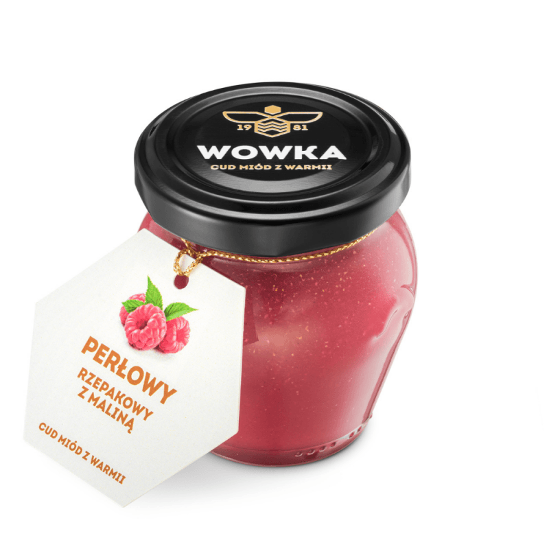 WOWKA Miód z Maliną Perłowy 260g - Sir Adalbert's Tea