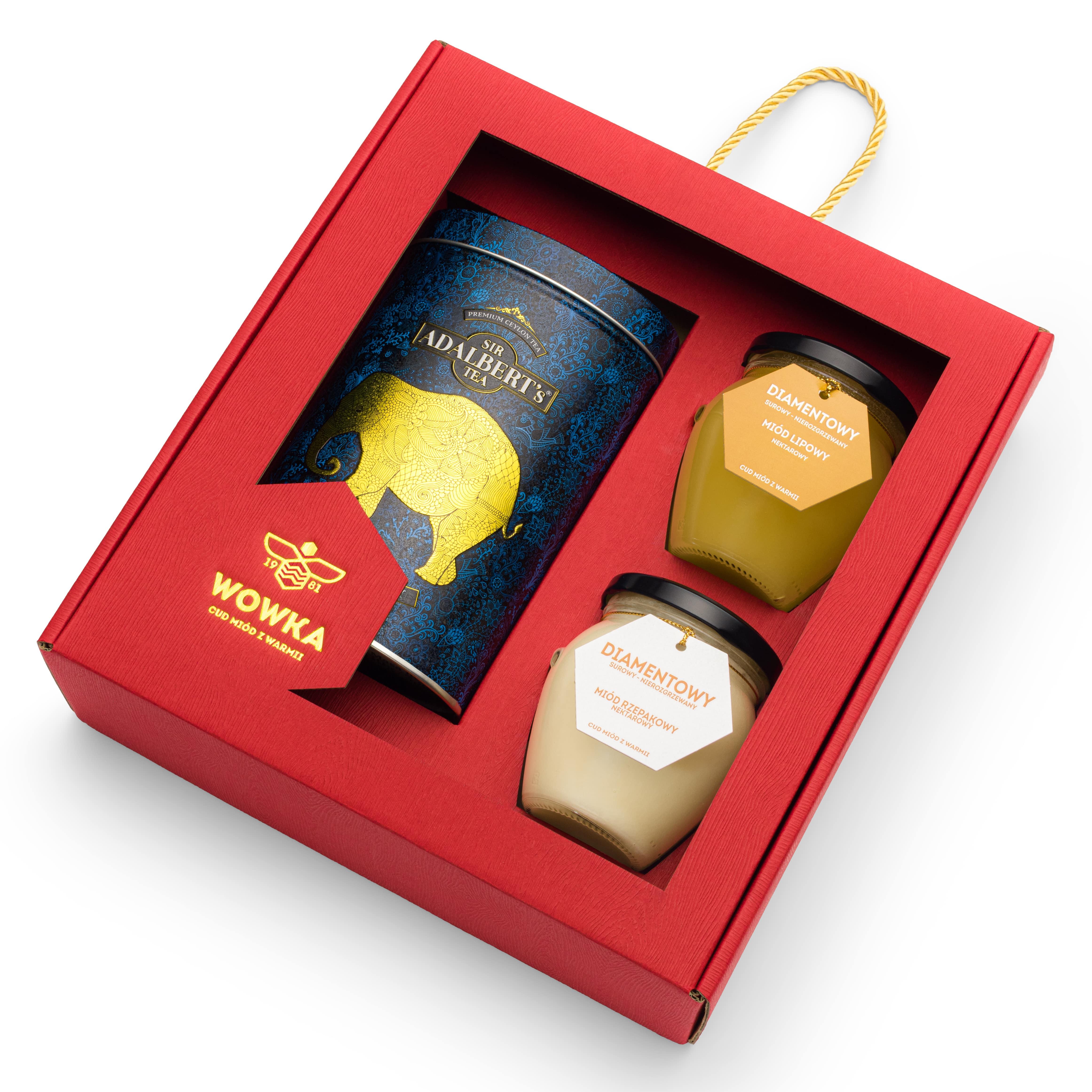 Zestaw Prezentowy z Miodami i Herbatą Earl Grey Adalbert's Tea - Sir Adalbert's Tea
